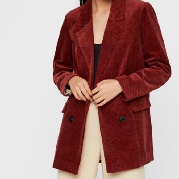 Maroon Corduroy Blazer 🏷 - Picture 2 of 14